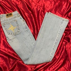 baby phat bootcut/wide-leg jeans